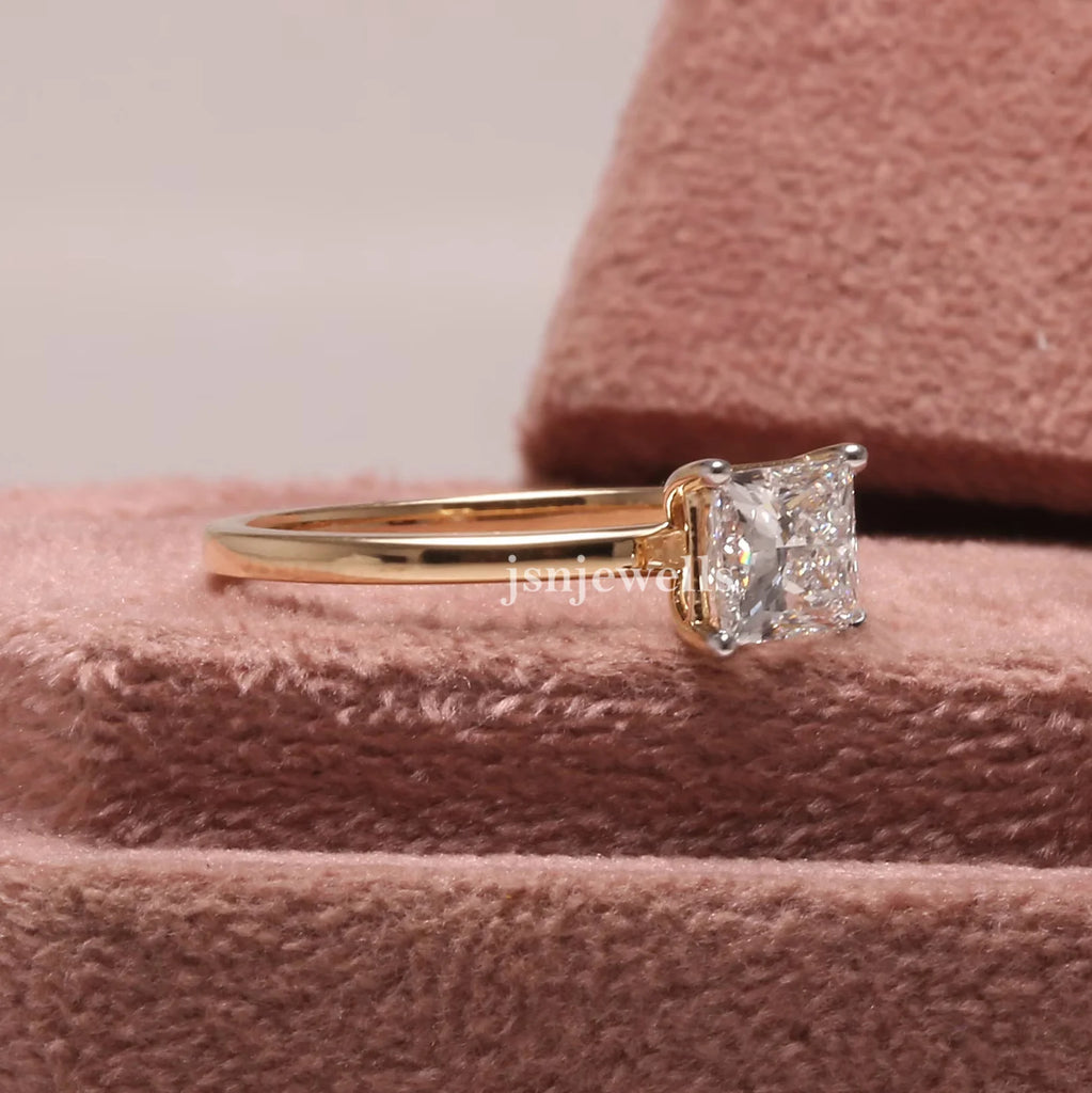 2 Carat Princess Cut Solitaire Engagement Ring