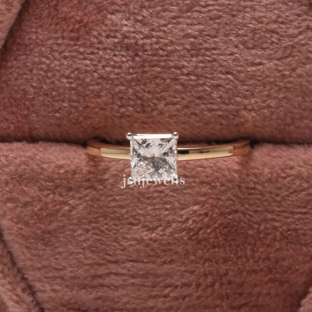 2 Carat Princess Cut Solitaire Engagement Ring