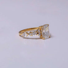 2 Carat Radiant Cut Lab Made Diamond Cluster Wedding Ring