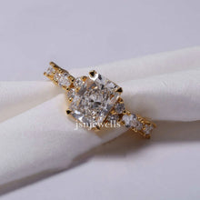 2 Carat Radiant Cut Lab Made Diamond Cluster Wedding Ring