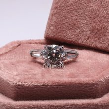 3 CT Round Cut Lab Made Diamond 3 Stone Engagement Ring