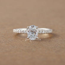 2.00 CT Cushion Lab Created Diamond Solitaire With Accent Ring