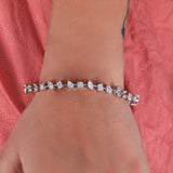 Multiple Shapes Lab Grown Diamond Tennis Bracelet