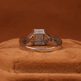 Princess Cut Lab Grown Diamond Split Shank Engagement Ring