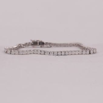 Round Cut Lab Created Diamond Unisex Tennis Bracelet