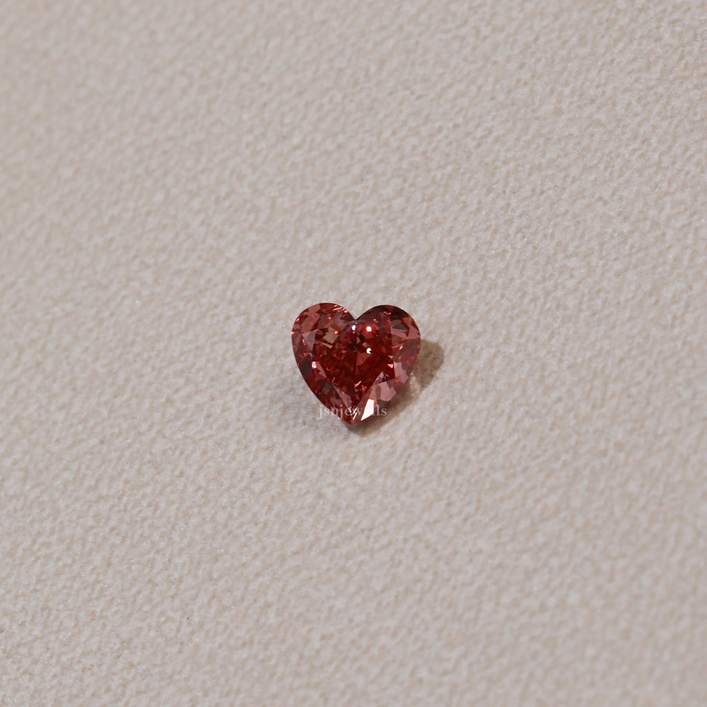 2.20 CT Fancy Vivid Pink Lab Created Heart Cut Diamond