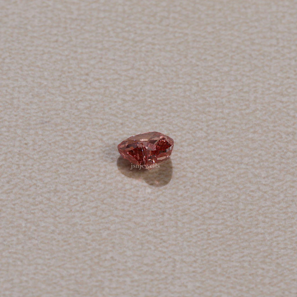 2.20 CT Fancy Vivid Pink Lab Created Heart Cut Diamond