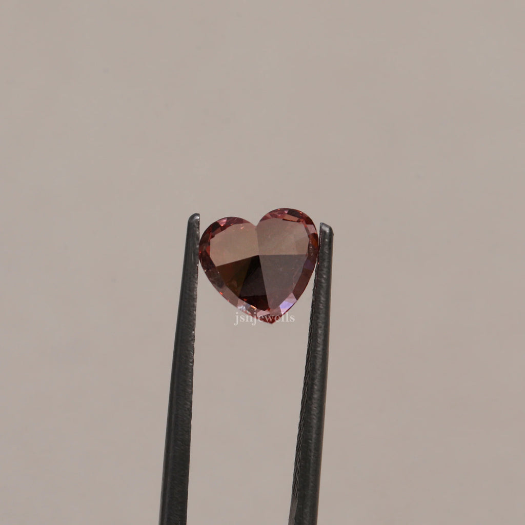 2.20 CT Fancy Vivid Pink Lab Created Heart Cut Diamond