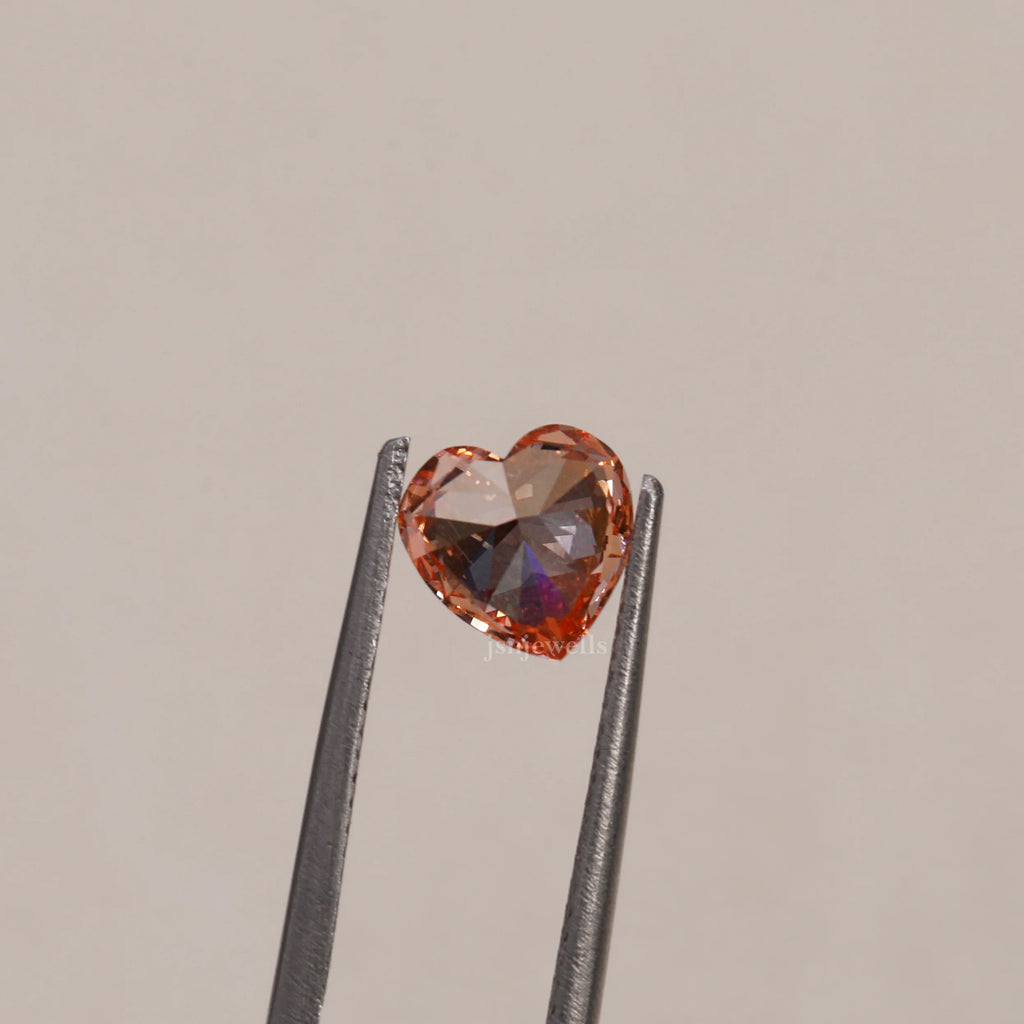 VS1-Pink 1.45 Ct Heart Cut Lab Created Loose Diamond For Her