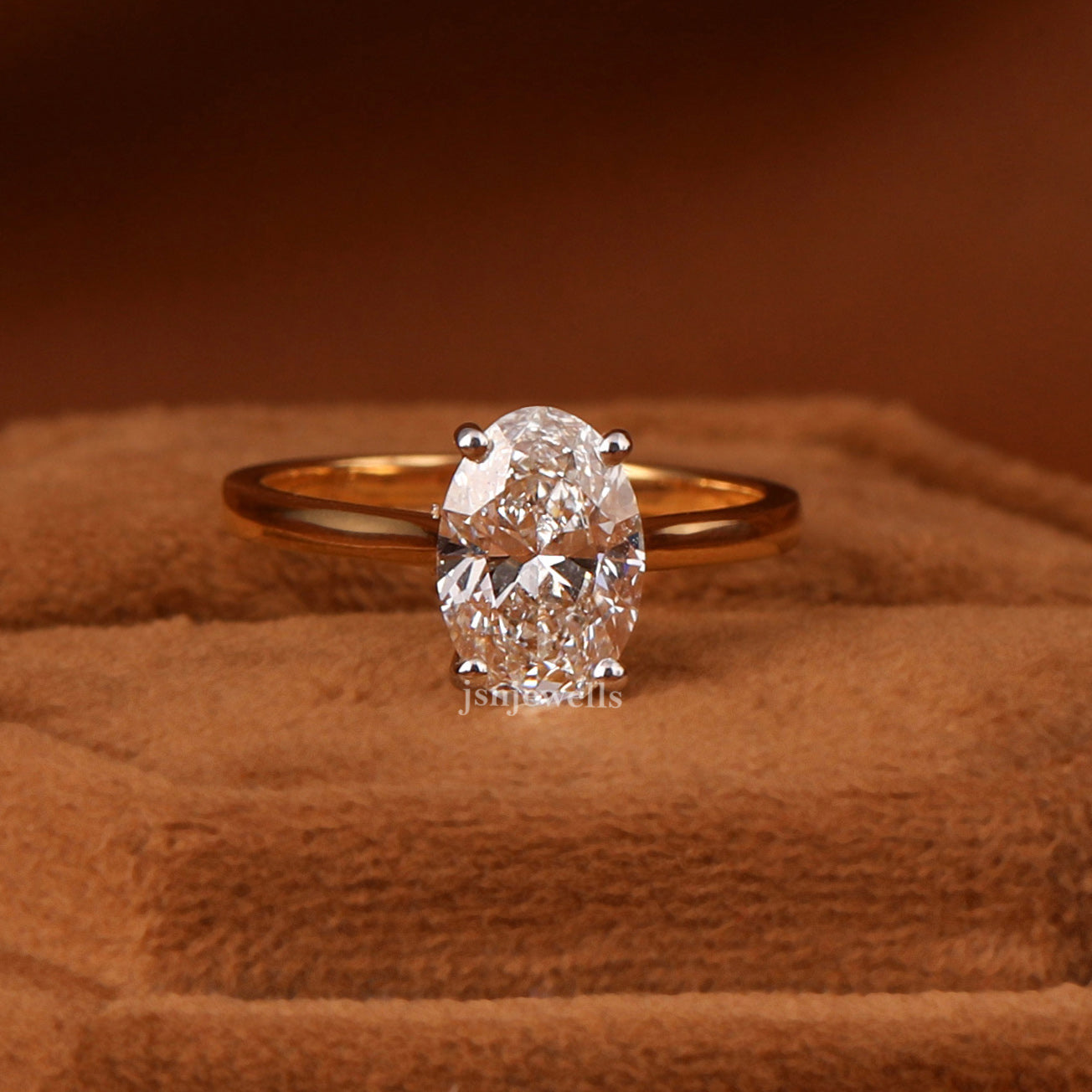 Shop Oval Engagement Rings – Lab-Grown Diamond Cathedral Ring