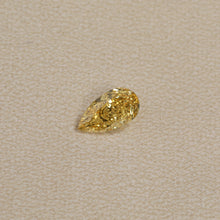 Yellow Color Loose Lab Grown Diamond Pear Cut