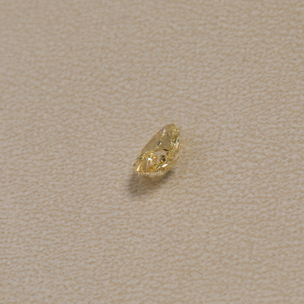 Yellow Color Loose Lab Grown Diamond Pear Cut