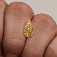 Yellow Color Loose Lab Grown Diamond Pear Cut