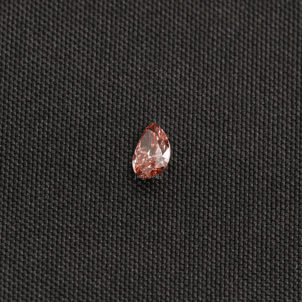 2.5 Carat Fancy Pink Loose Diamond Pear Cut Use For Custom Jewelry