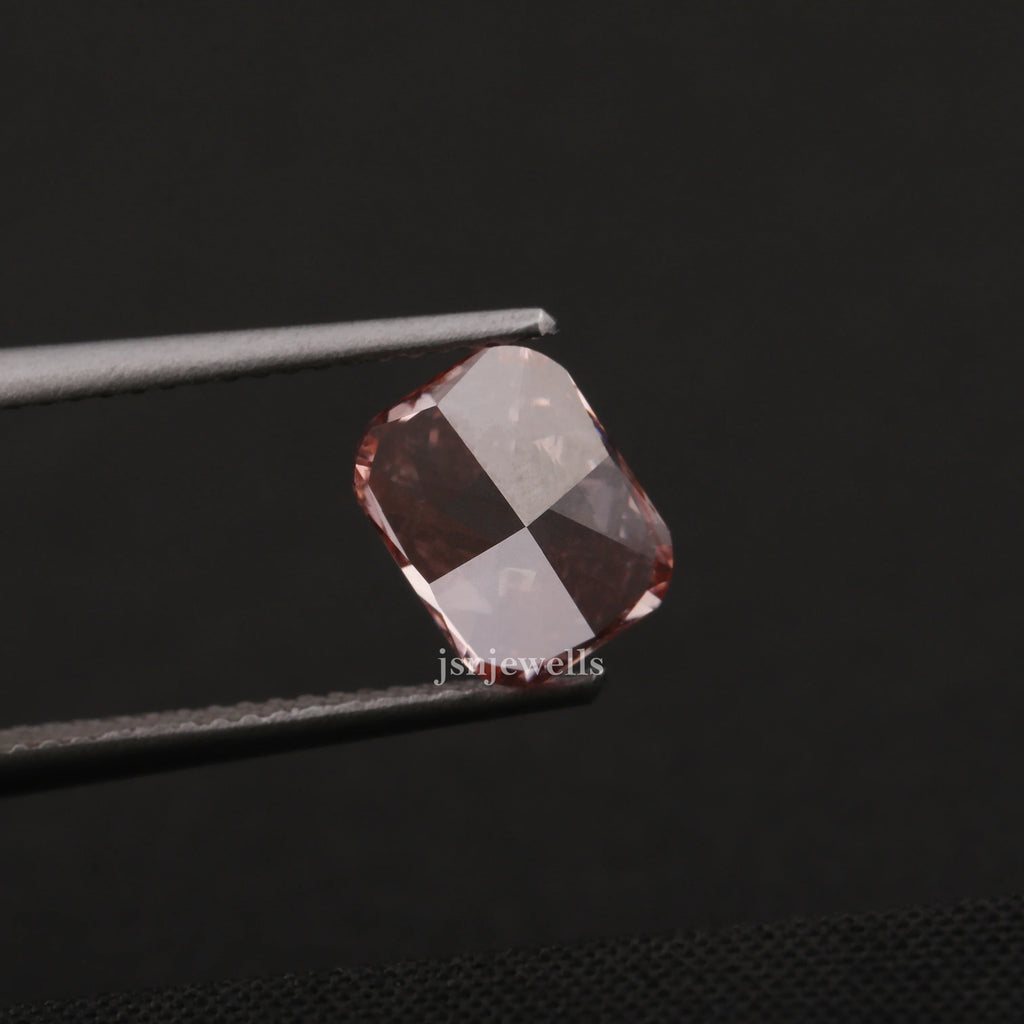 1 Carat Pink Radiant Cut Loose Lab Grown Diamond