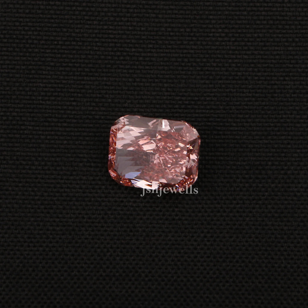 1 Carat Pink Radiant Cut Loose Lab Grown Diamond