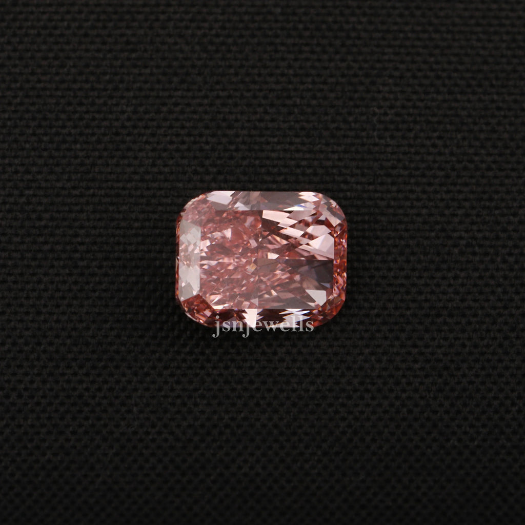 1 Carat Pink Radiant Cut Loose Lab Grown Diamond