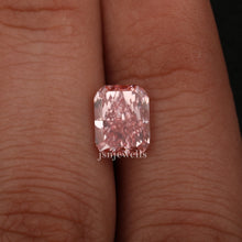 1 Carat Pink Radiant Cut Loose Lab Grown Diamond