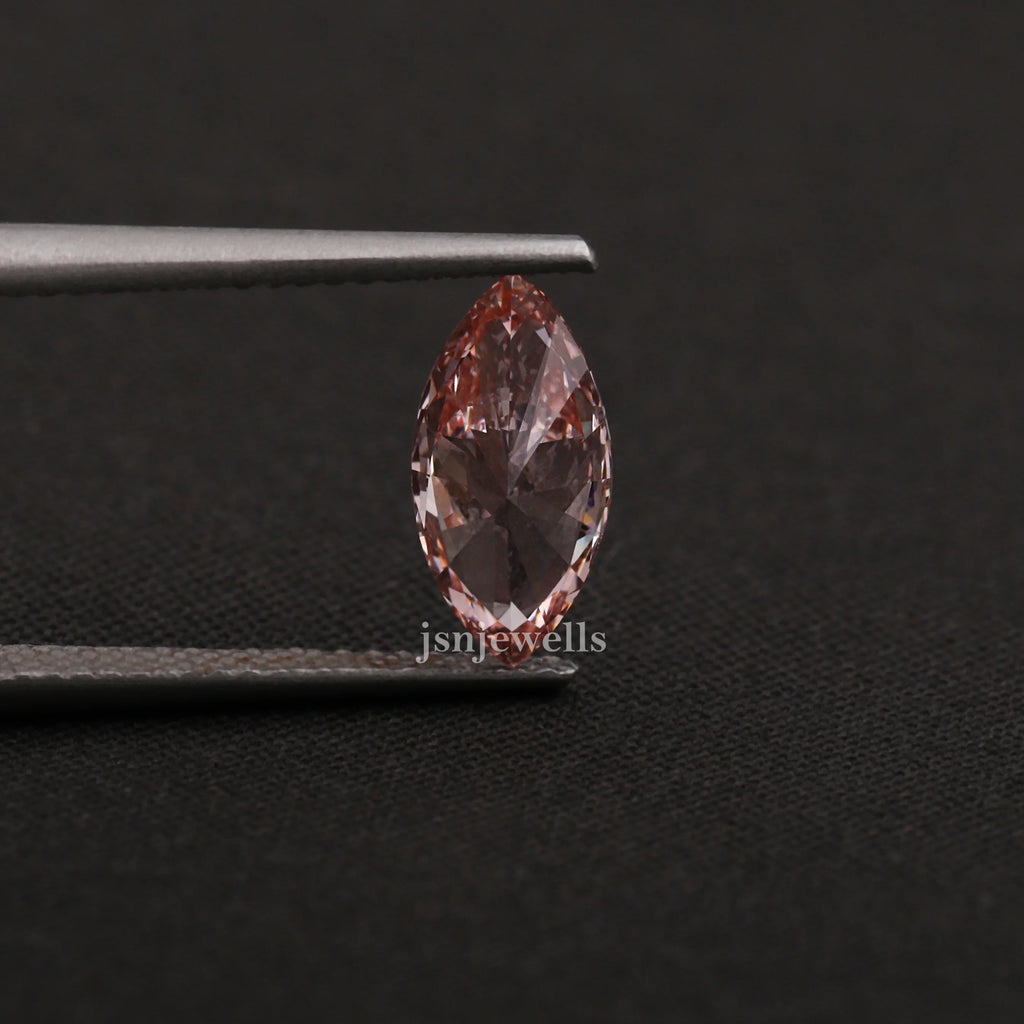 Marquise Cut 1.00 Carat Pink CVD Lab Grown Diamond