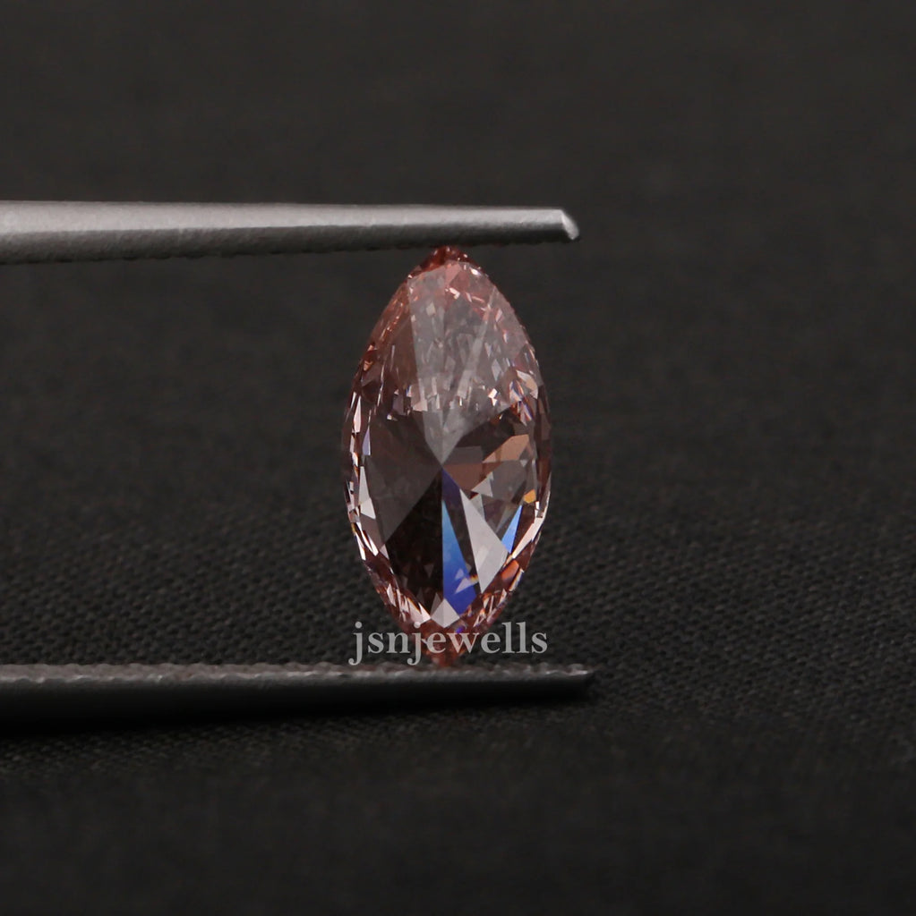 Marquise Cut 1.00 Carat Pink CVD Lab Grown Diamond