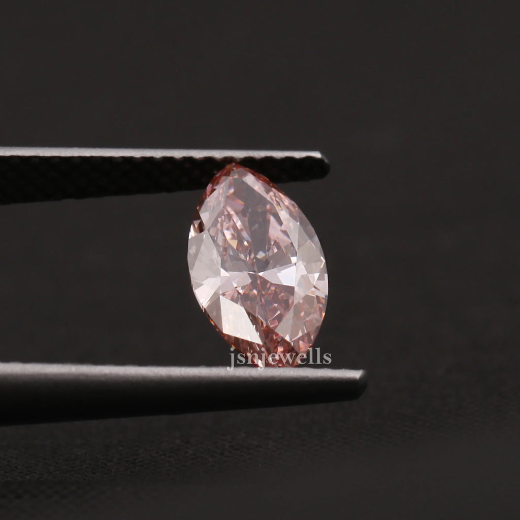 Marquise Cut 1.00 Carat Pink CVD Lab Grown Diamond