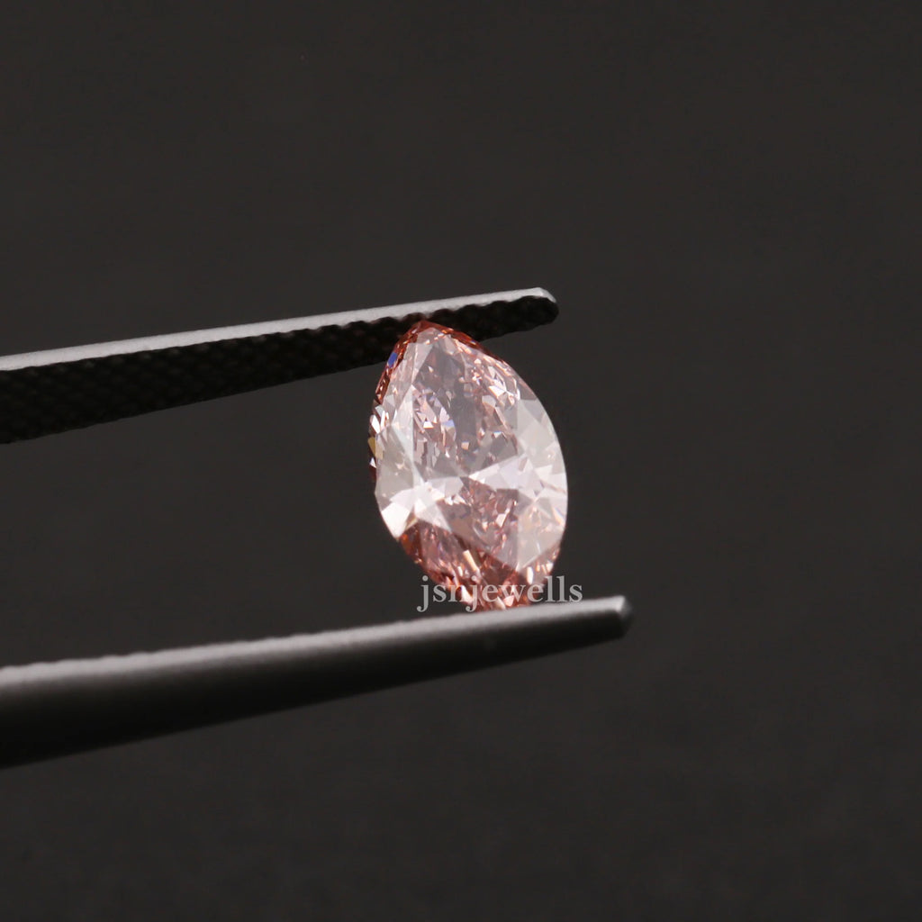 Marquise Cut 1.00 Carat Pink CVD Lab Grown Diamond