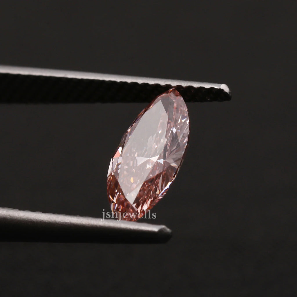 Marquise Cut 1.00 Carat Pink CVD Lab Grown Diamond