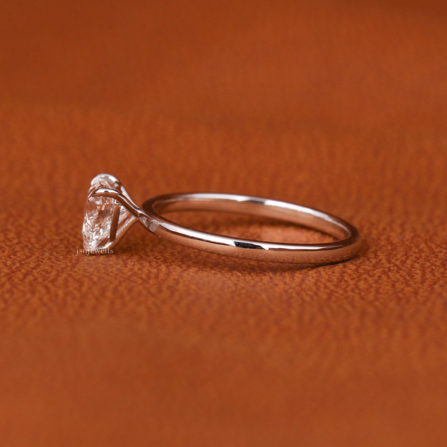 Heart Cut Lab Grown Diamond Solitaire Engagement Ring