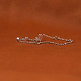 Pink & White Pear Cut Lab Grown Diamond Two Stone Bracelet