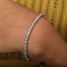 3MM Round Cut Diamond Eco Friendly Bridal Tennis Bracelet