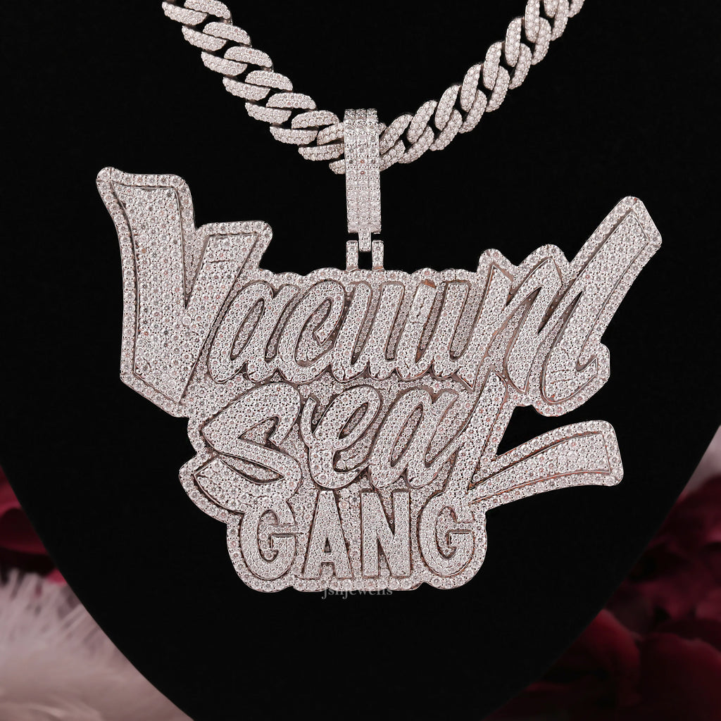 VACUUM SEAT GANG AESTHETIC Moissanite Diamond FUNKY PENDANT Iced Out Custom Pendant