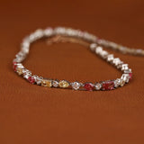 Multi Shape Lab Grown Diamond Tennis Layering Necklace