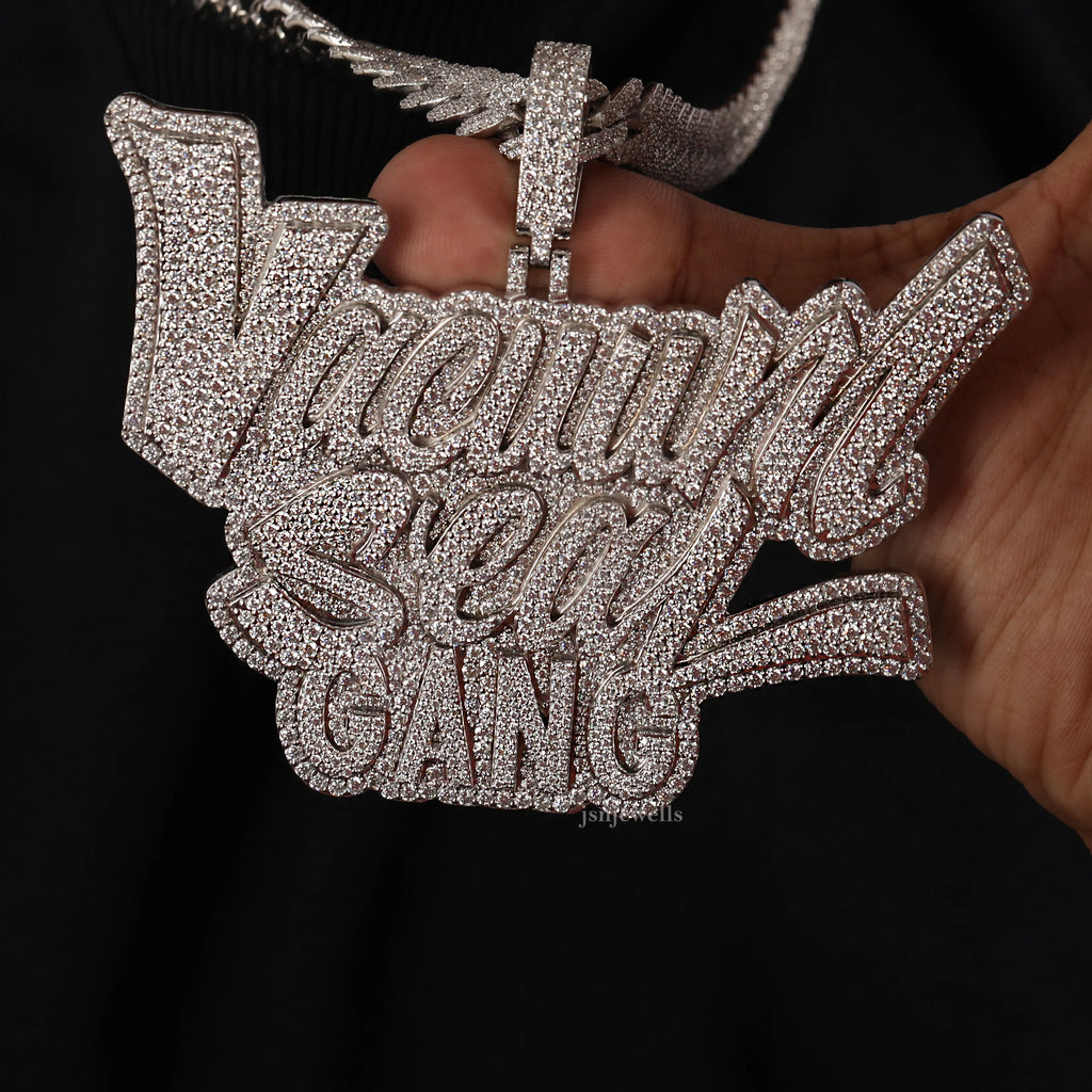 VACUUM SEAT GANG AESTHETIC Moissanite Diamond FUNKY PENDANT Iced Out Custom Pendant