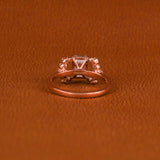 Emerald Cut Lab Grown Diamond Cluster Engagement Ring