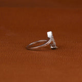 Pear Cut Lab Grown Diamond Double Bypass Engagement Ring