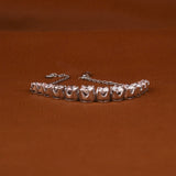 Round Cut Lab Grown Diamond Half Tennis Bracelet