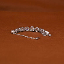 Round Cut Lab Grown Diamond Charm Tennis Bracelet For Women