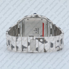 Moissanite Diamond Zebra Print Hip Hop Icy Watch For Men's