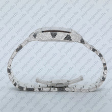 Moissanite Diamond Zebra Print Hip Hop Icy Watch For Men's