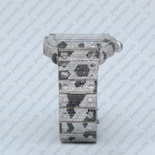 Moissanite Diamond Zebra Print Hip Hop Icy Watch For Men's