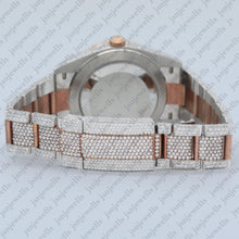 2-Tone Brown Dial Swiss Movement Moissanite Iced Out Watch