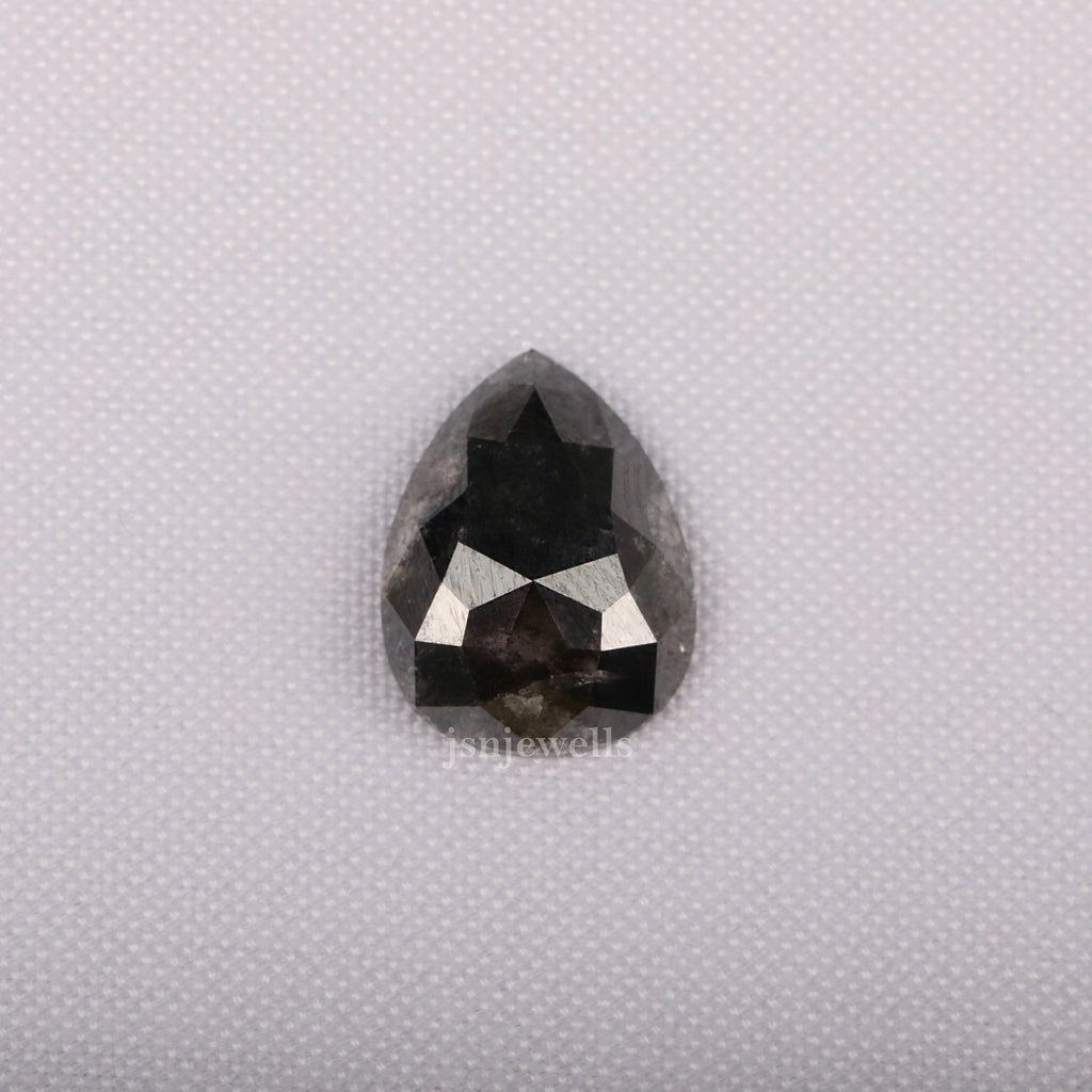 Salt and Pepper 5 Ct Pear Cut Eco Friendly Loose Diamond