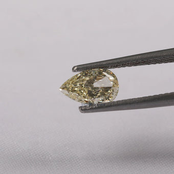 3 Carat Light Yellow Pear Cut Lab Grown Loose Diamond