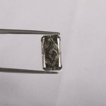 4 Carat Grey Radiant Cut CVD Brilliant Cut Loose Diamond