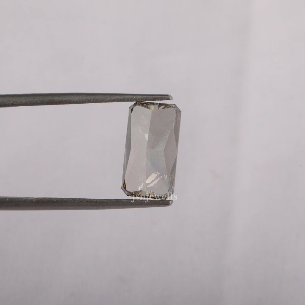 4 Carat Grey Radiant Cut CVD Brilliant Cut Loose Diamond