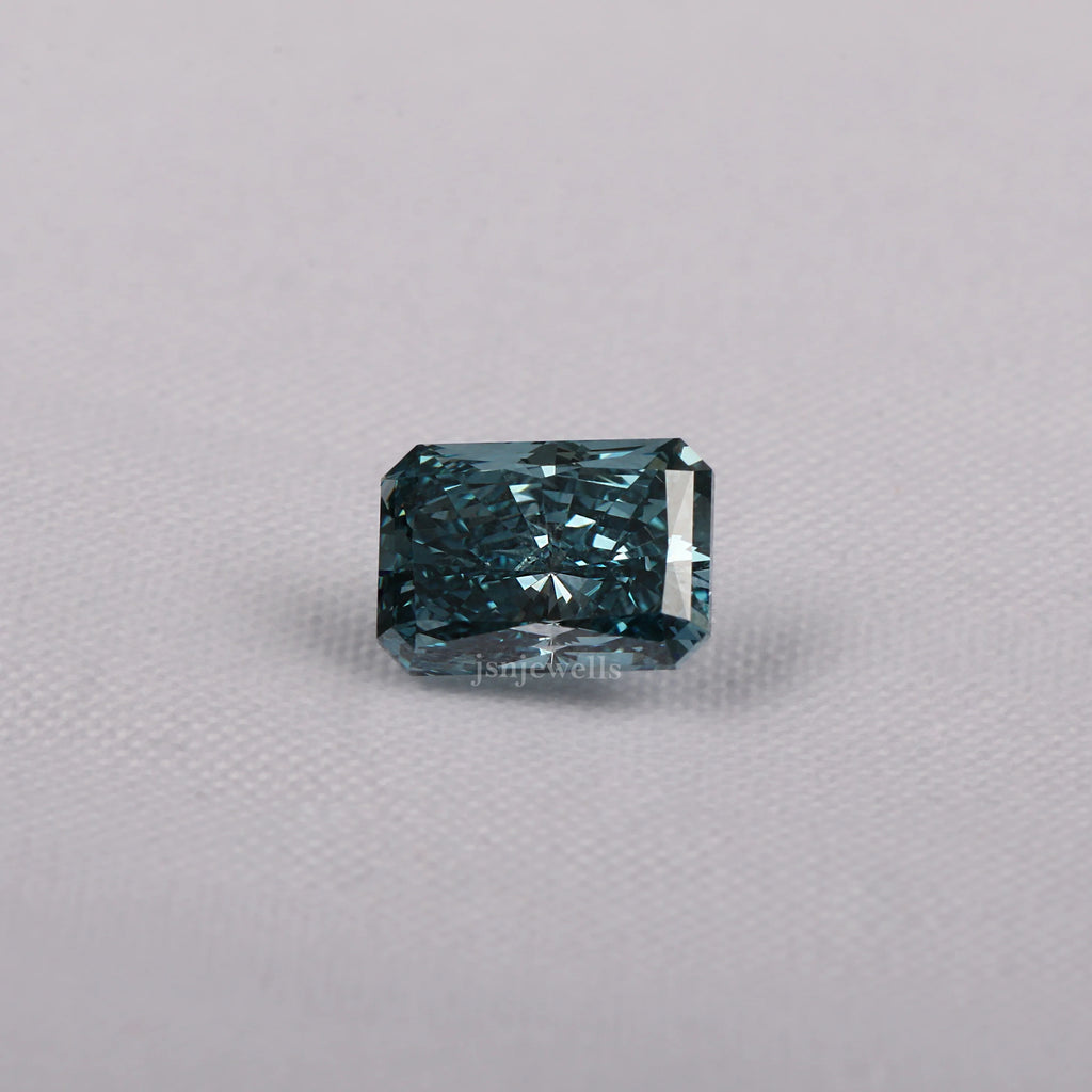 Blue Radiant Cut 2 Ct Lab-Grown Loose Diamond