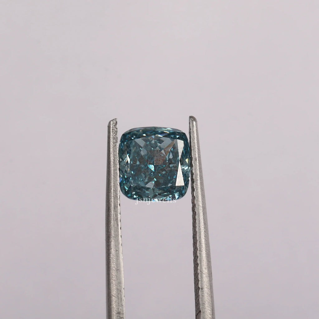 1 Carat Blue Cushion Cut Eco Friendly Loose Diamond