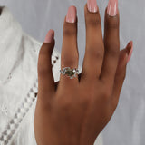 Yellow Heart Cut Lab Grown Diamond Leaf Twig Engagement Ring