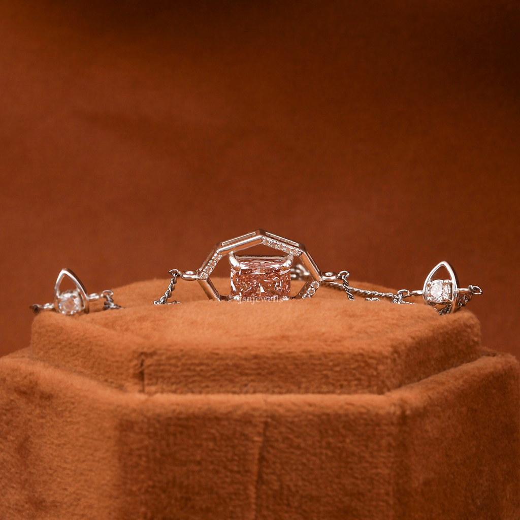 Luxury Diamond Bracelet with Radiant Center