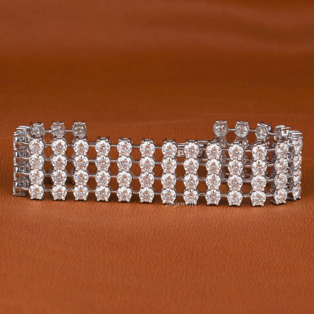 48 TCW Moissanite Luxury Bracelet